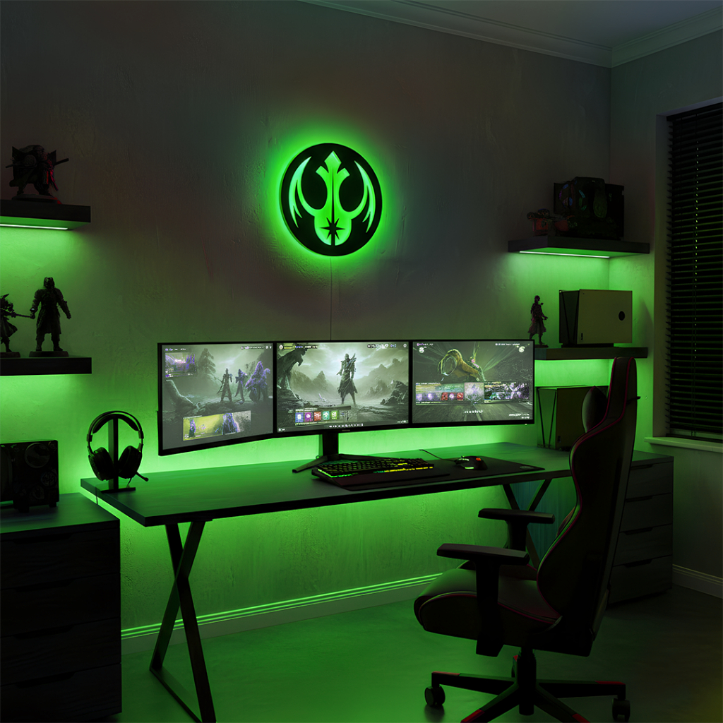 Lampu Tidur Star Wars Jedi, Hiasan Dinding, Dekorasi Kamar untuk Ruang Gaming, Hadiah Ulang Tahun, H
