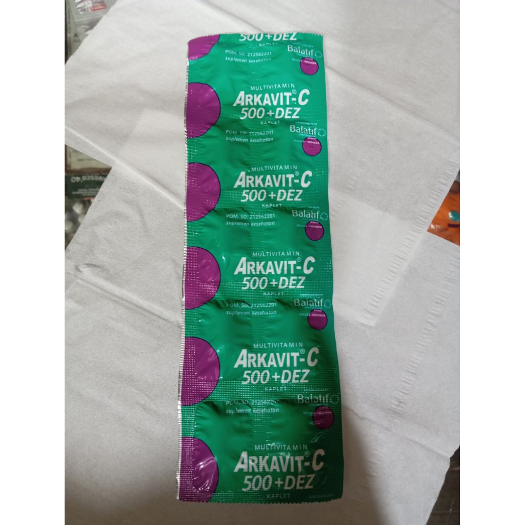 suplemen kesehatan dan multivitamin arkavit-c 500+dez