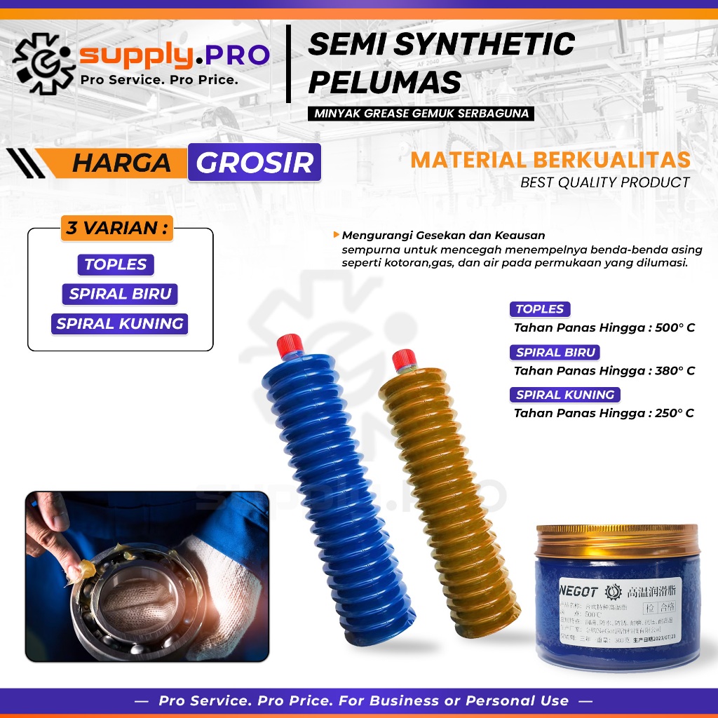 [GROSIR] Stempet Grease Semi Synthetic Tahan Panas 300g || Grease Stempet Pelumas Havy Duty Anti Oks