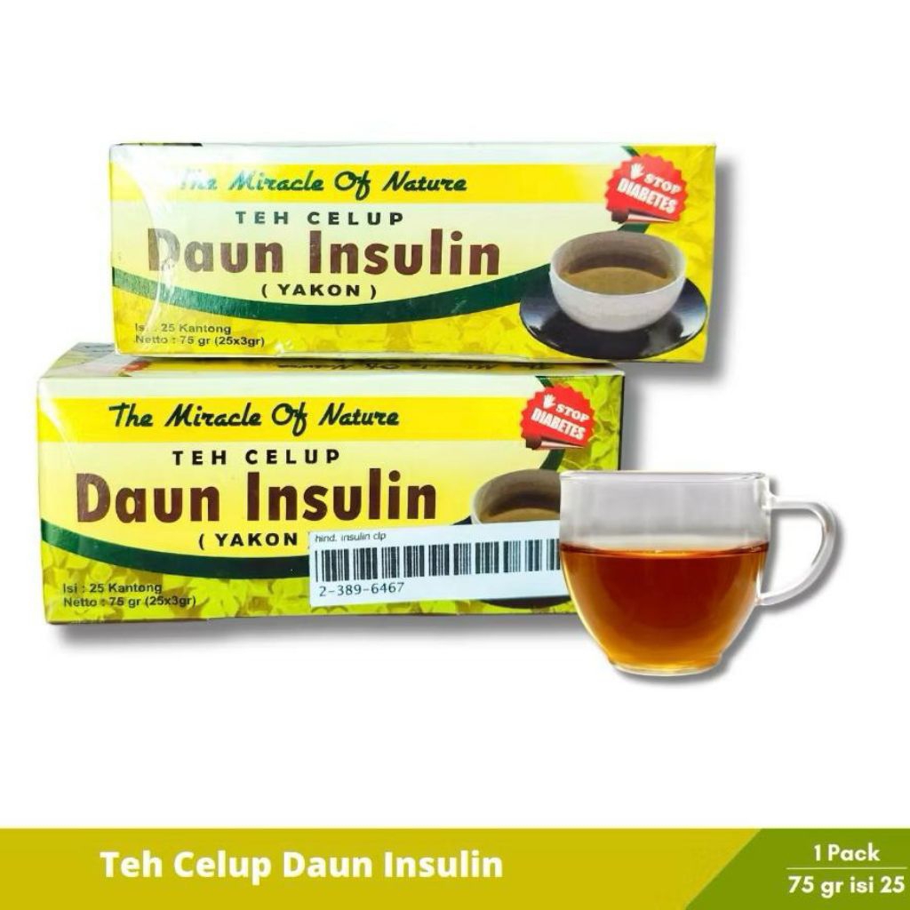 TEH INSULIN TEH CELUP Daun Insulin (YAKON) isi 25 kantong 100% asli original(PREMIUM)