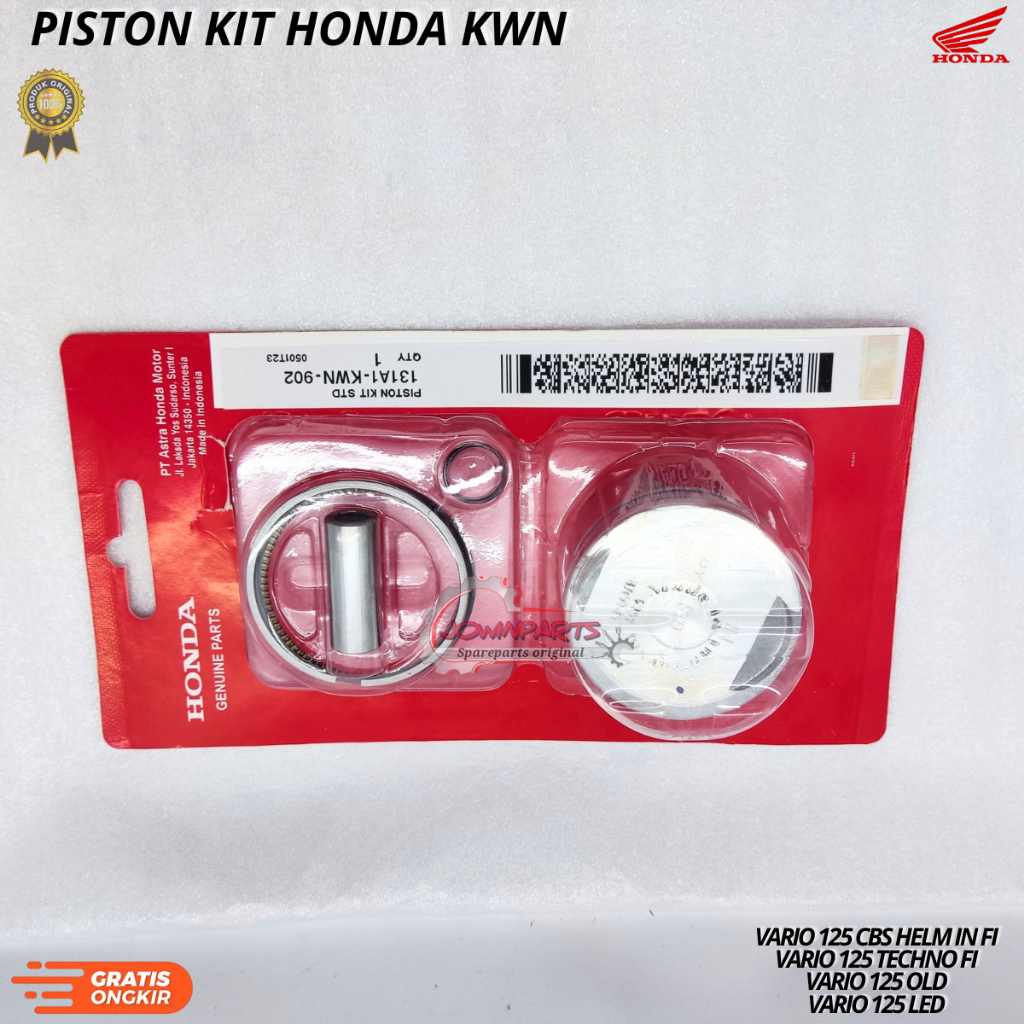 Piston kit honda KWN/1.00 VARIO 125 HELMIN,VARIO 125 TECHNO FI,VARIO 125  berkualitas original ori