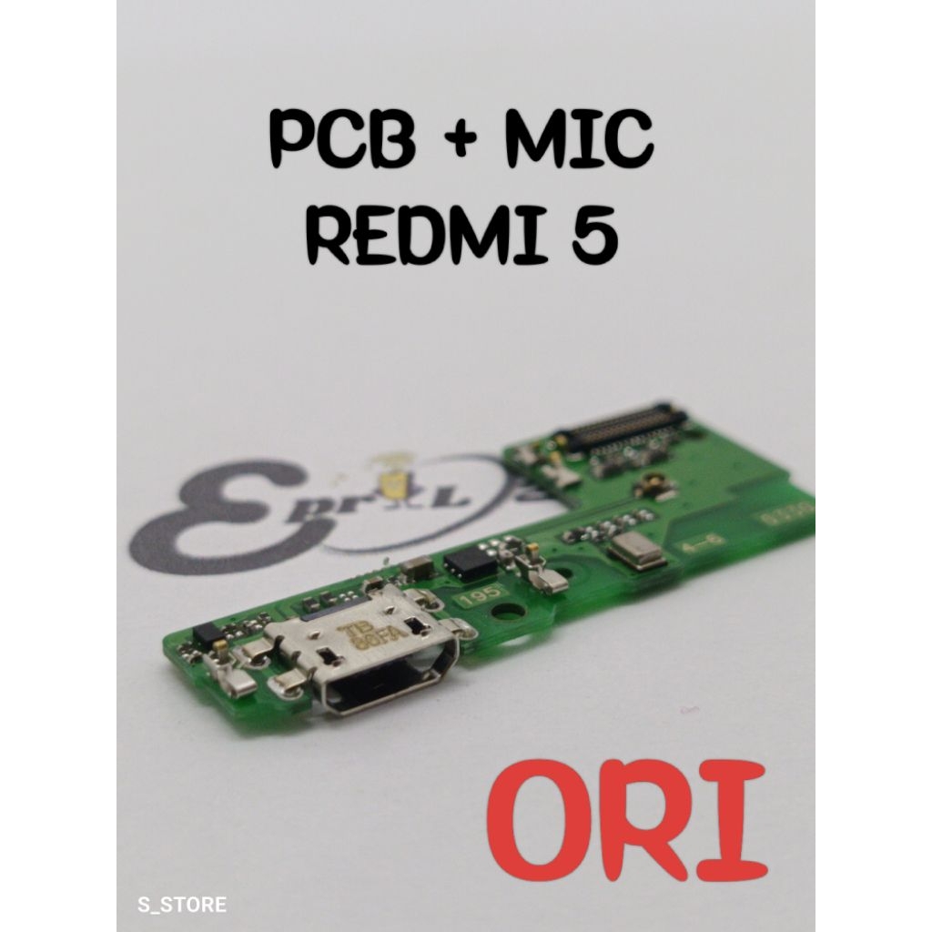KONEKTOR CAS XIAOMI REDMI 5 ORI + IC CONNECTOR CHARGER PAPAN KONEKTOR CAS PCB BOARD REDMI 5 ORI + IC