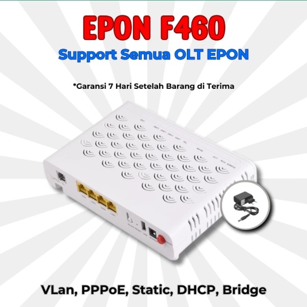 ZTE F460 V6 ONT ONU EPON 1GE+3FE+2POTS+1USB+WIFI Casing New