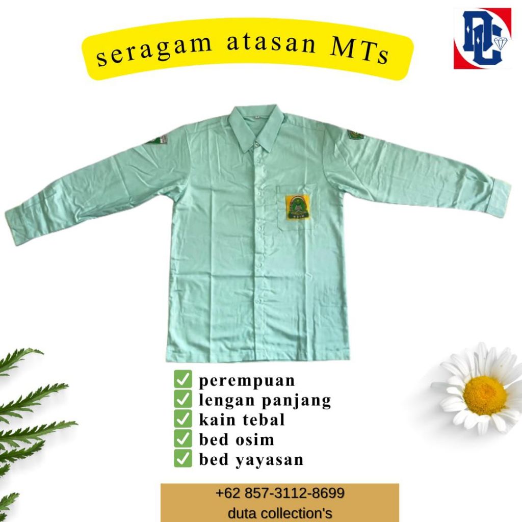 SERAGAM SEKOLAH - SERAGAM ATASAN TOSCA LENGAN PANANG - KAIN TEBAL BAHAN OXFORD