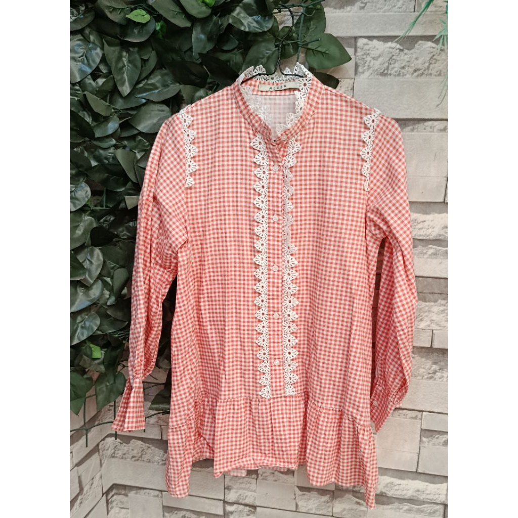 Preloved Blouse Atasan Tunik Katun Aleza Label | Split payment sisa trf