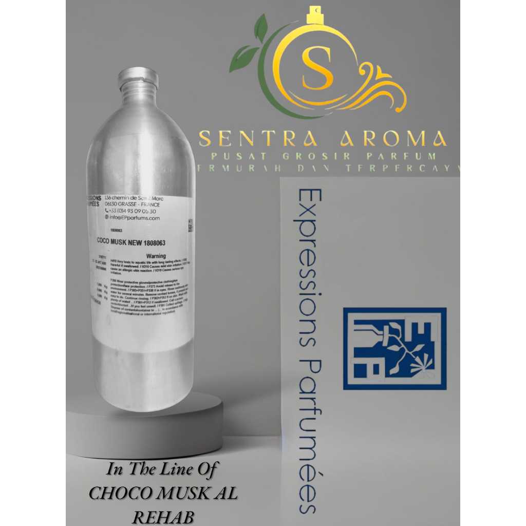 CHOCO MUSK AL REHAB EXPRESSIONS PERFUMES BIBIT PARFUM KEMASAN SEGEL KALENG 1 KG ( ORIGINAL )