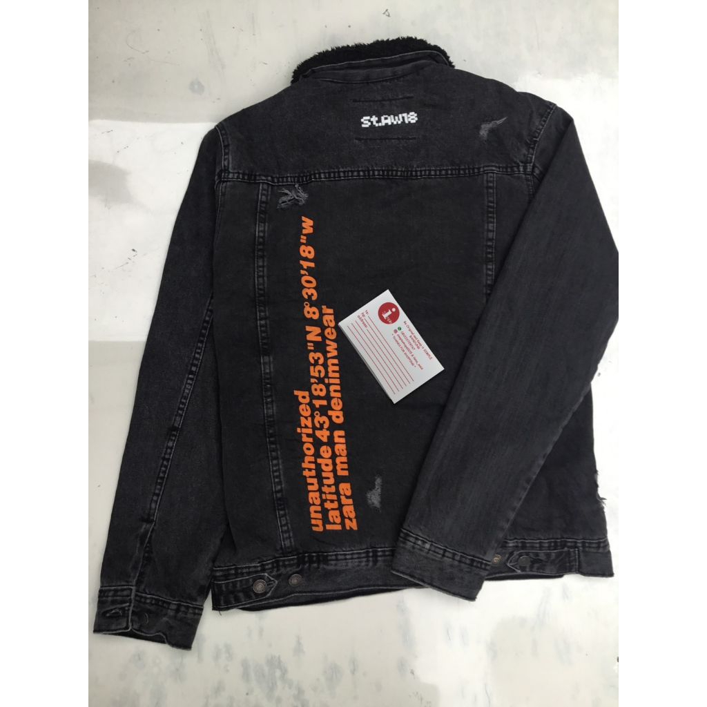 Denim jacket sherpa ZARA MAN