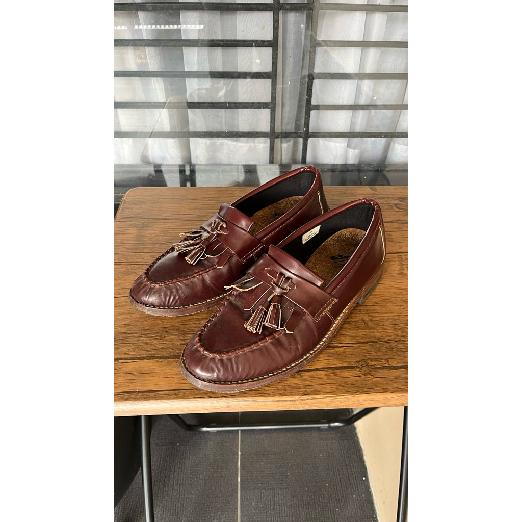 PORTEE GOODS LOAFERS TESSELED OXBLOOD