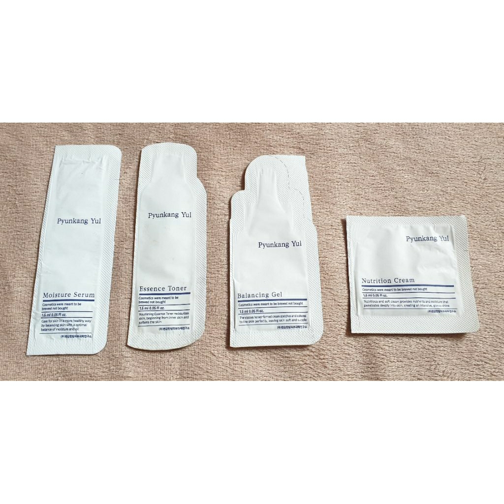 Pyunkang Yul Paket Trial Daily Skincare 4 Step Balancing Gel Essence Toner Moistyre Serum Nutrition 
