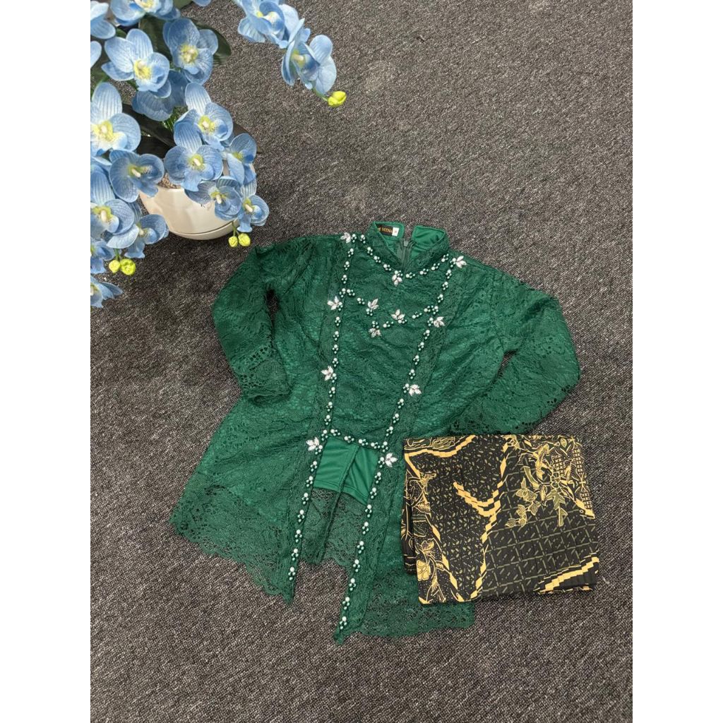 Stelan Anak Kutu Baru Payet Brokat Batik Perempuan Rok Plisket Acara Wisuda TK SD 5 SAMPAI 12 Tahun