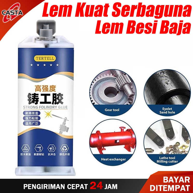 CASTA 85 Gram Lem Besi AB 100ml Tahan Panas Industrial Metal Repair Glue / Lem AB Super Kuat / Lem P