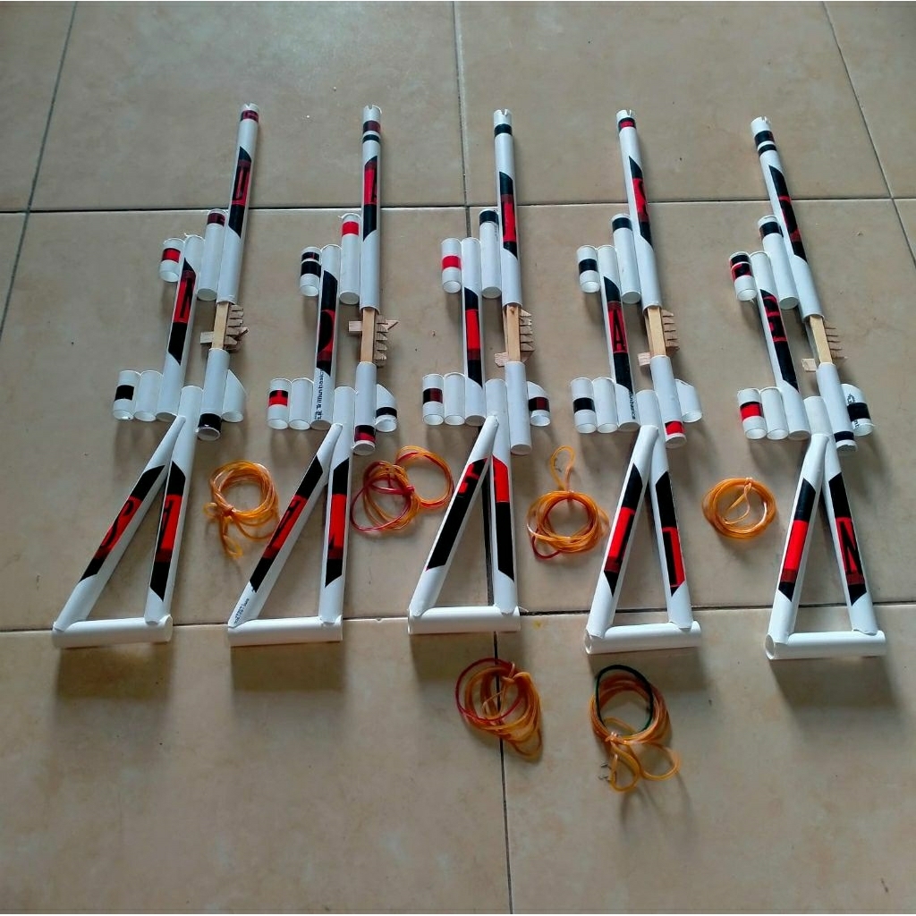 Mainan tembak PVC Peluru Karet /Pistol Mainan Anak-Anak.Mainan Tembak-Tembakan Anak-Anak 5 Kali temb