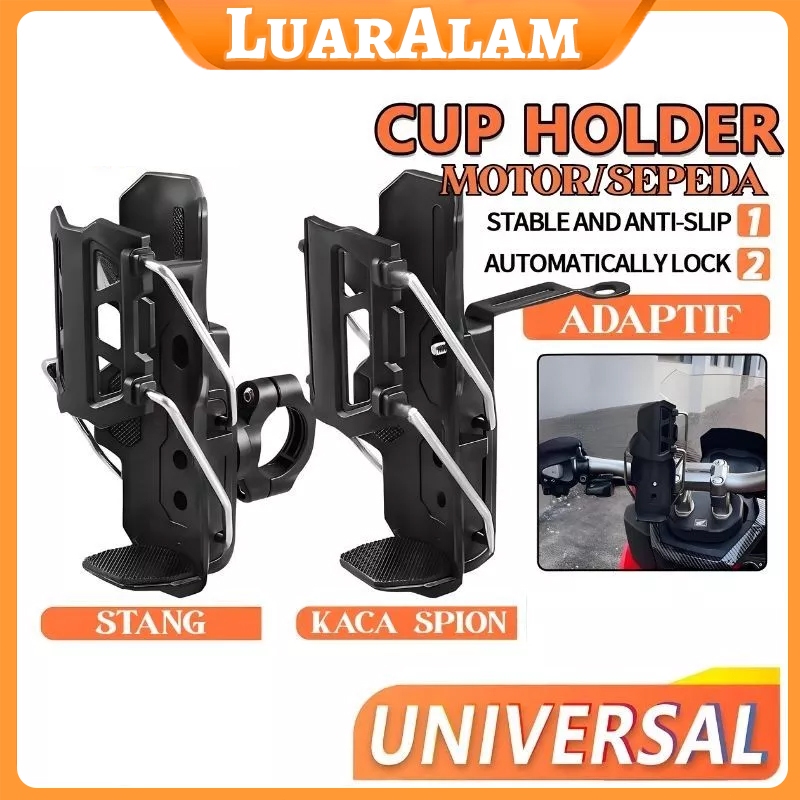 Tempat Botol Motor Touring Perjalanan Braket Motor Cup Holder Tempat Botol Minum Motor