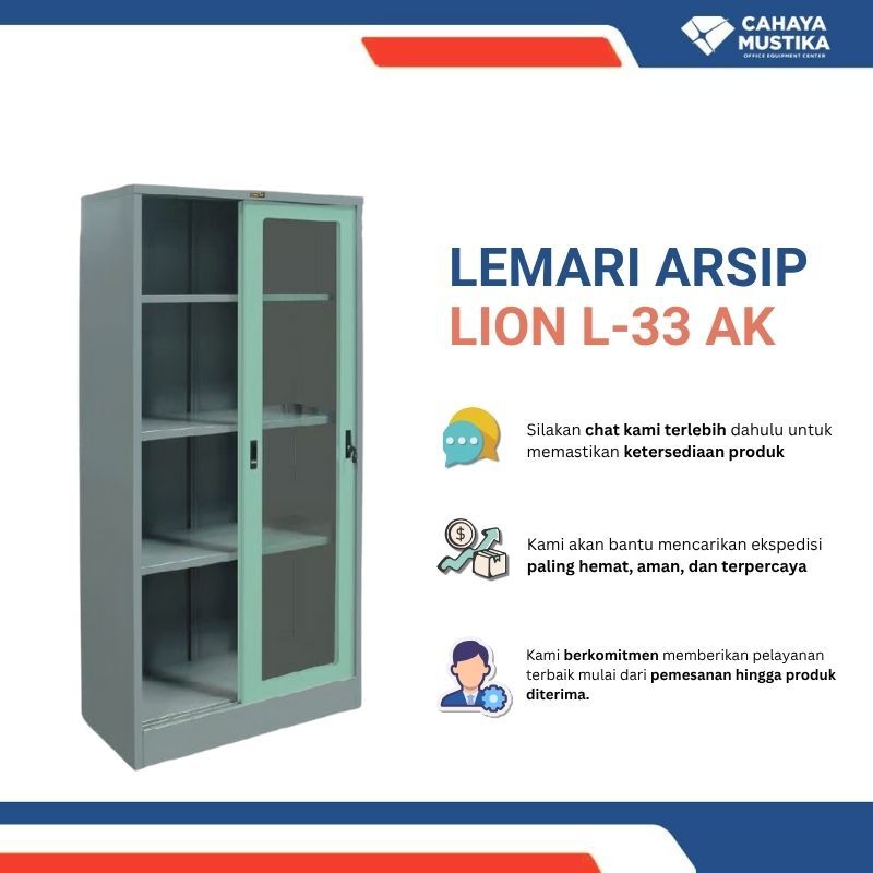 Jual Datafile Almari Arsip/Lemari Arsip/Lemari Sliding/Lemari Arsip Kantor Di Malang Lion L-33 AK
