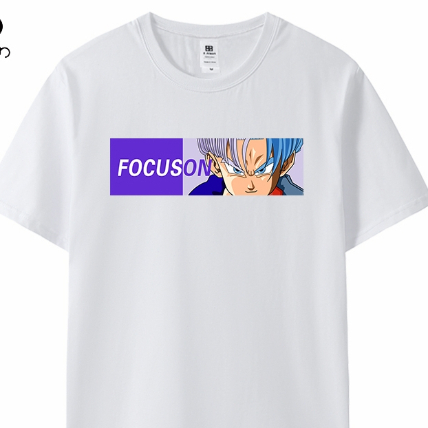 Kaos Oblong Kolaborasi Dragon Ball Unisex Pasangan, Merek Trendy, Desain Goku dan Majin Buu, Gaya Ov