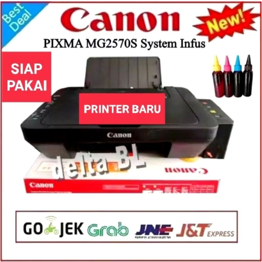PRINTER INFUS CANON MG2570 ALL-IN-ONE  PRINT SCAN FOTO COPY CETAK FOTO COLOR
