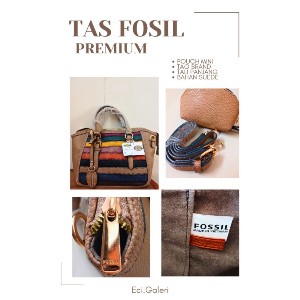 TAS FOSSIL PREMIUM DOVE KULIT JERUK SPEDY / WANITA IMPORT NEW