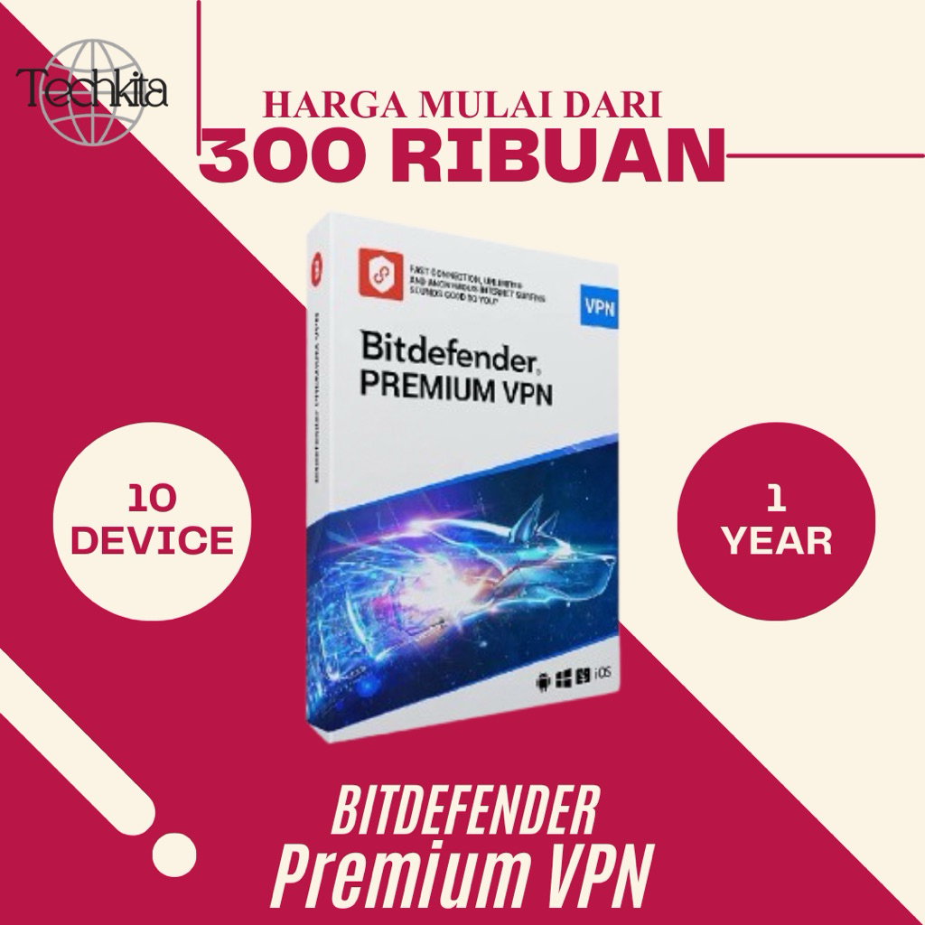 Bitdefender Premium VPN 10 Pcs 1 Year