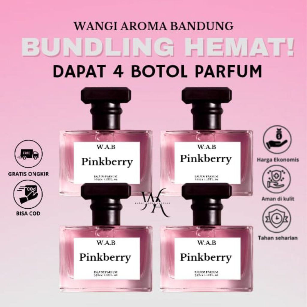 FARFUME W.A.B MURAH MERIAH MUNTAH DISKON PAKET HEMAT 4 BOTOL  Parfume Unisex Pria Wanita Parfume aro