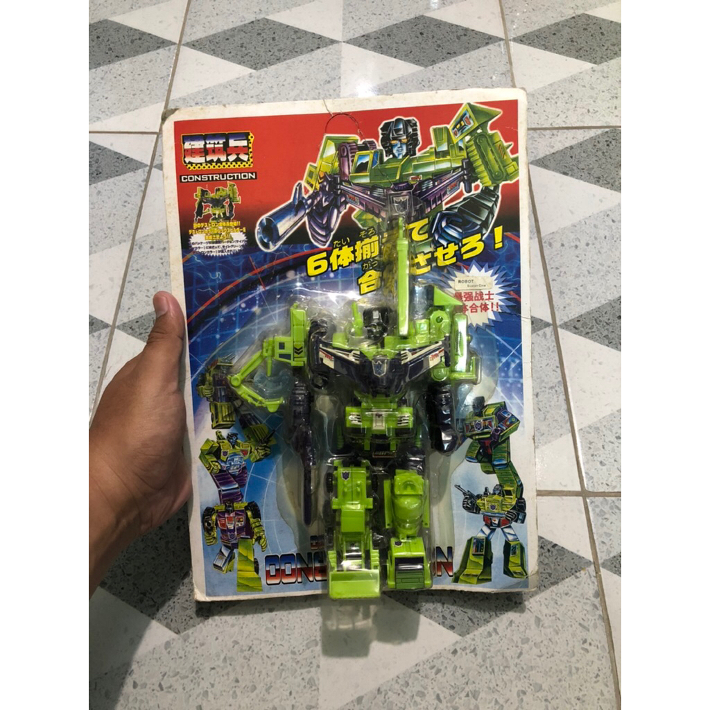 Mainan jadul transformers combiner g1 devastator bootleg