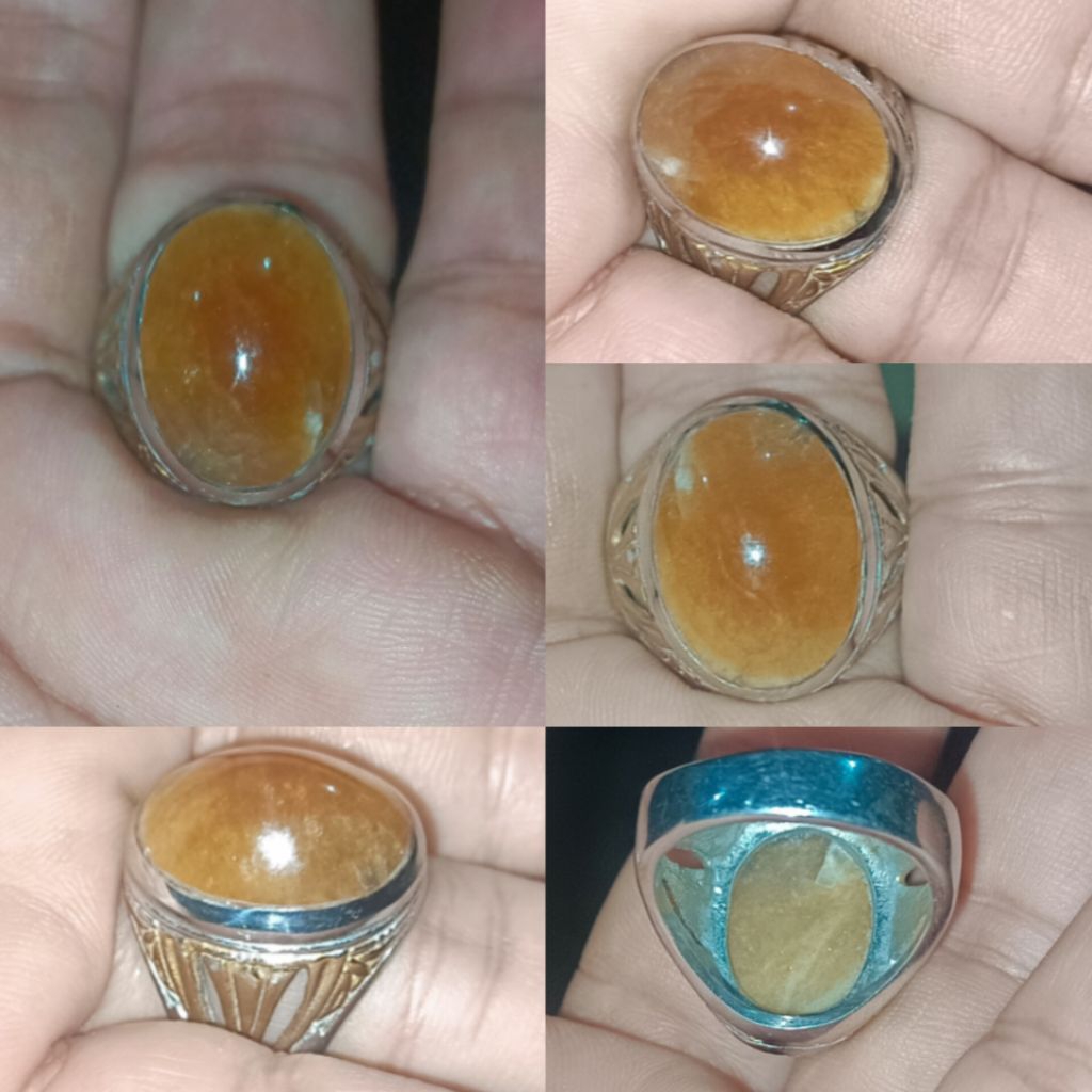 Natural ManiGajah MG Madu Asli Sangiran Sragen - Honey Calcite - No Treatment