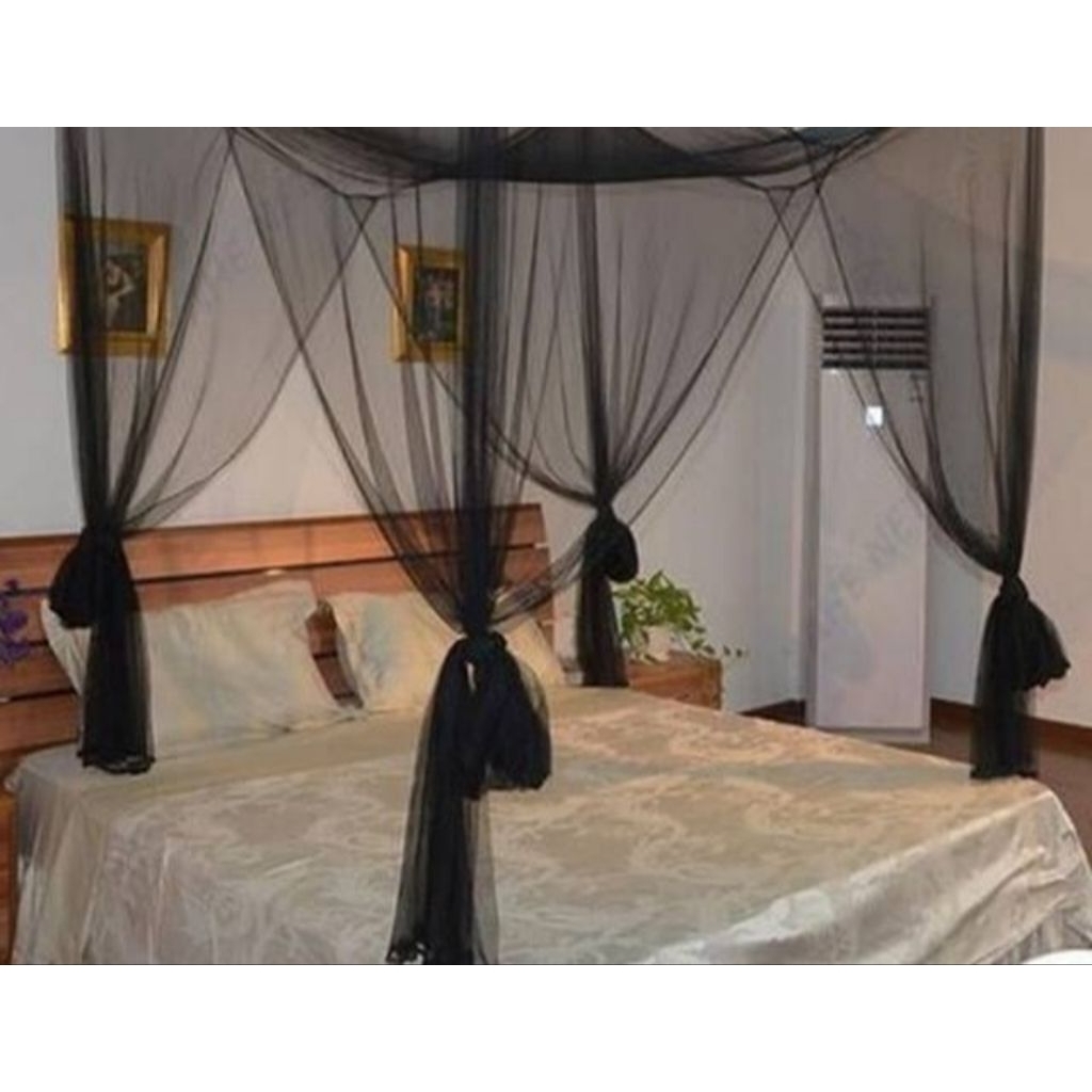 kelambu warna hitam belahan pintu 4