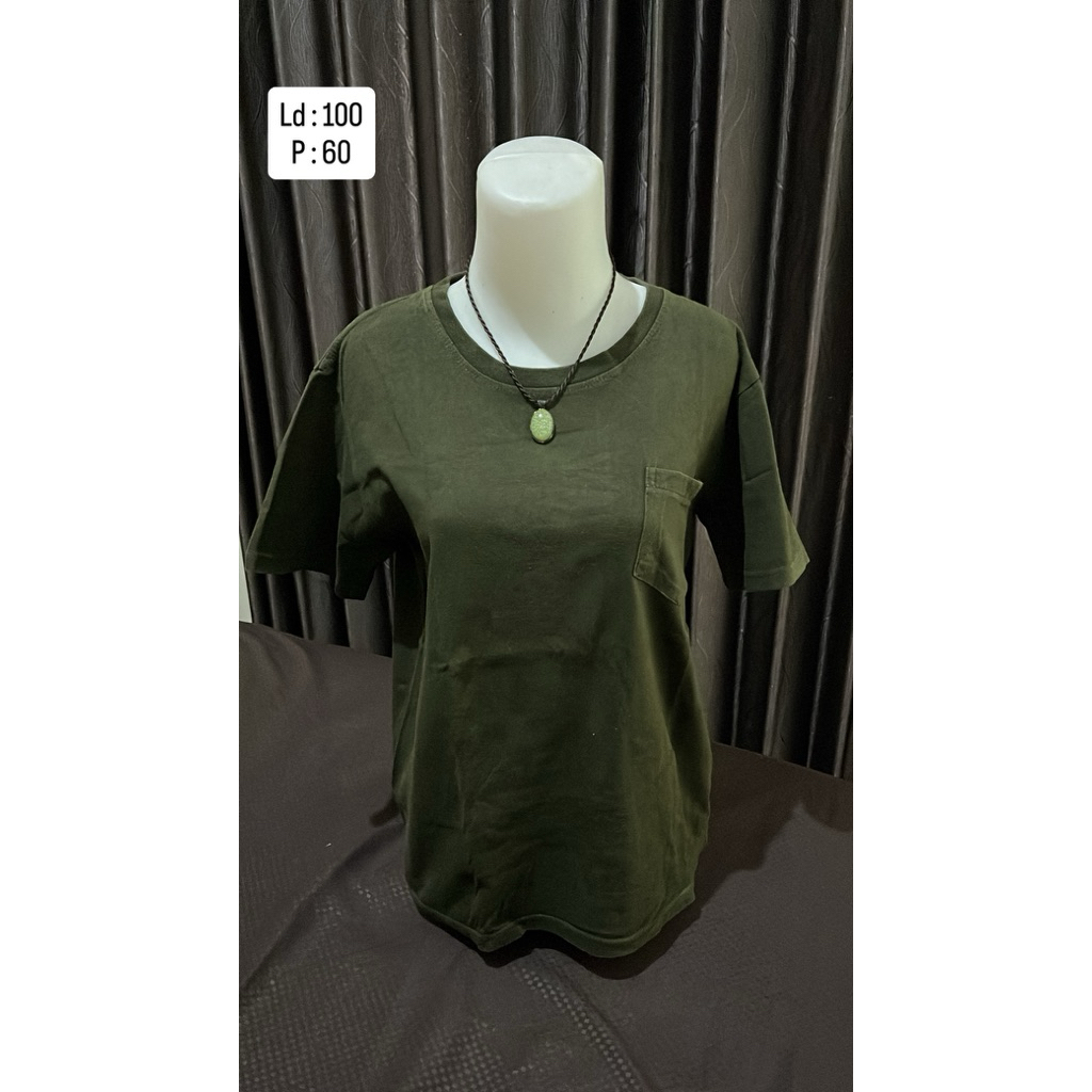 kaos wanita hijau army