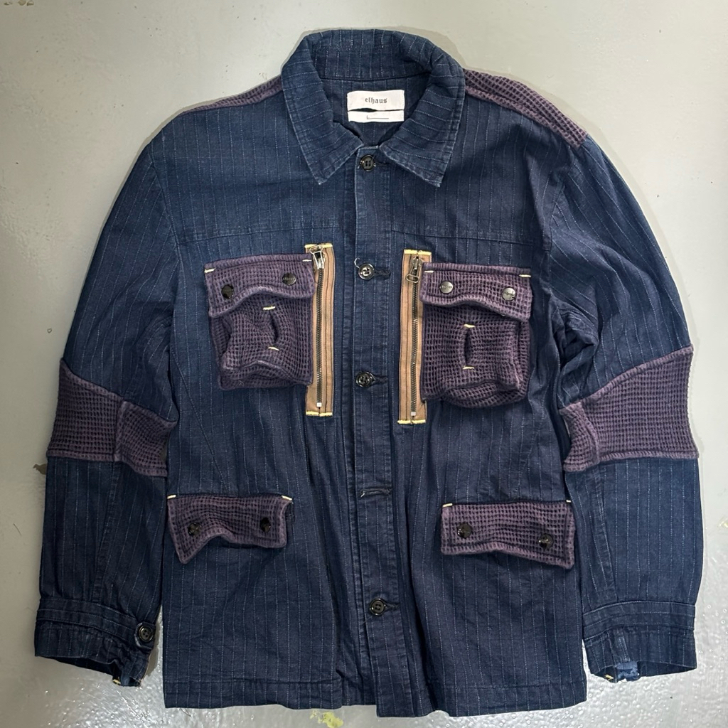 elhaus - Ground jacket denim waffle navy