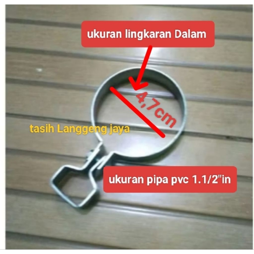 Klem gantung pipa 1.1/2"inch besi tebal