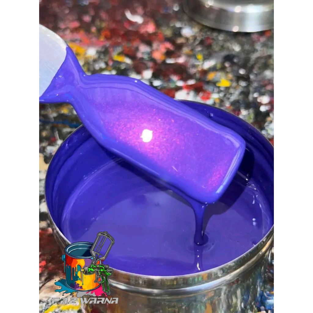 CAT BIRU LEMBAYUNG UNGU JENIS PU, LEMBAYUNG UNGU CAT MOTOR CAT MOBIL