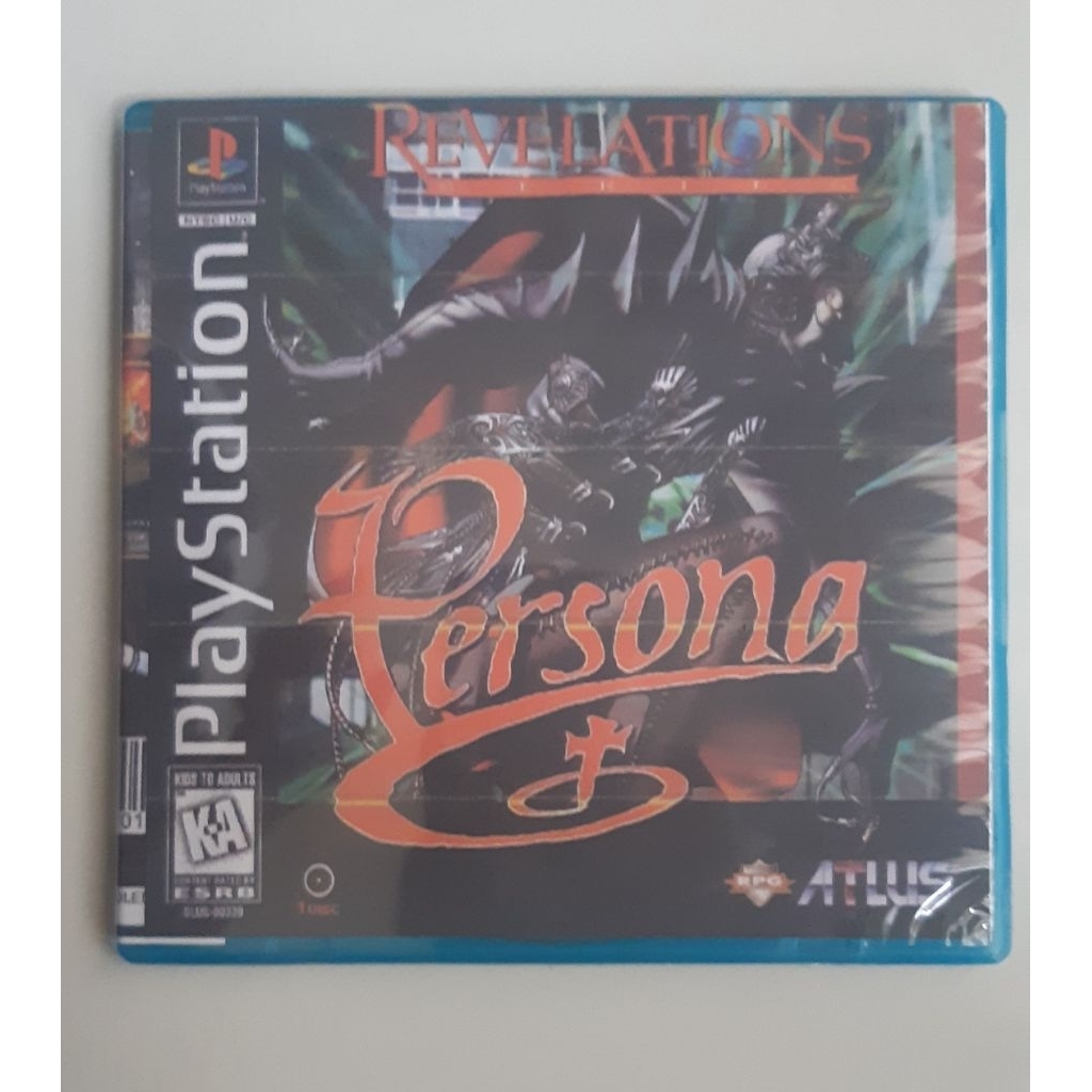 Kaset Playstation 1 PS1 Kotak Biru Cover Bergambar Persona