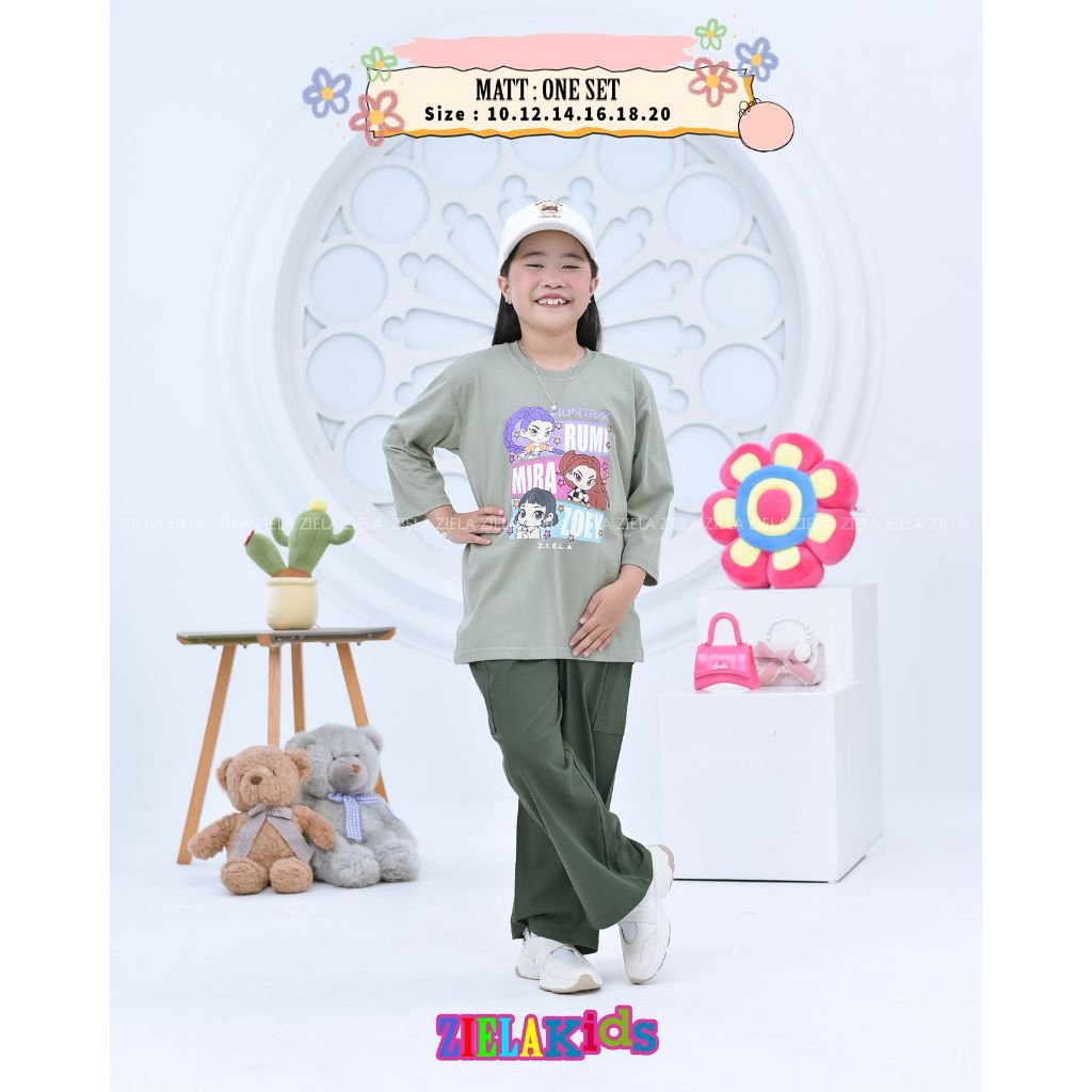 ZIELA SET CARGO  ANAK/ONE SET CARGO ANAK PEREMPUAN ORY ZIELA/SET ANAK