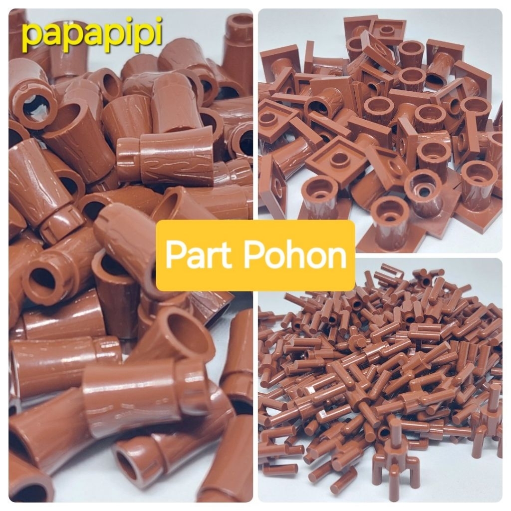 Mainan Blok Bangunan Balok Susun Brick Plant Aneka Part Pohon