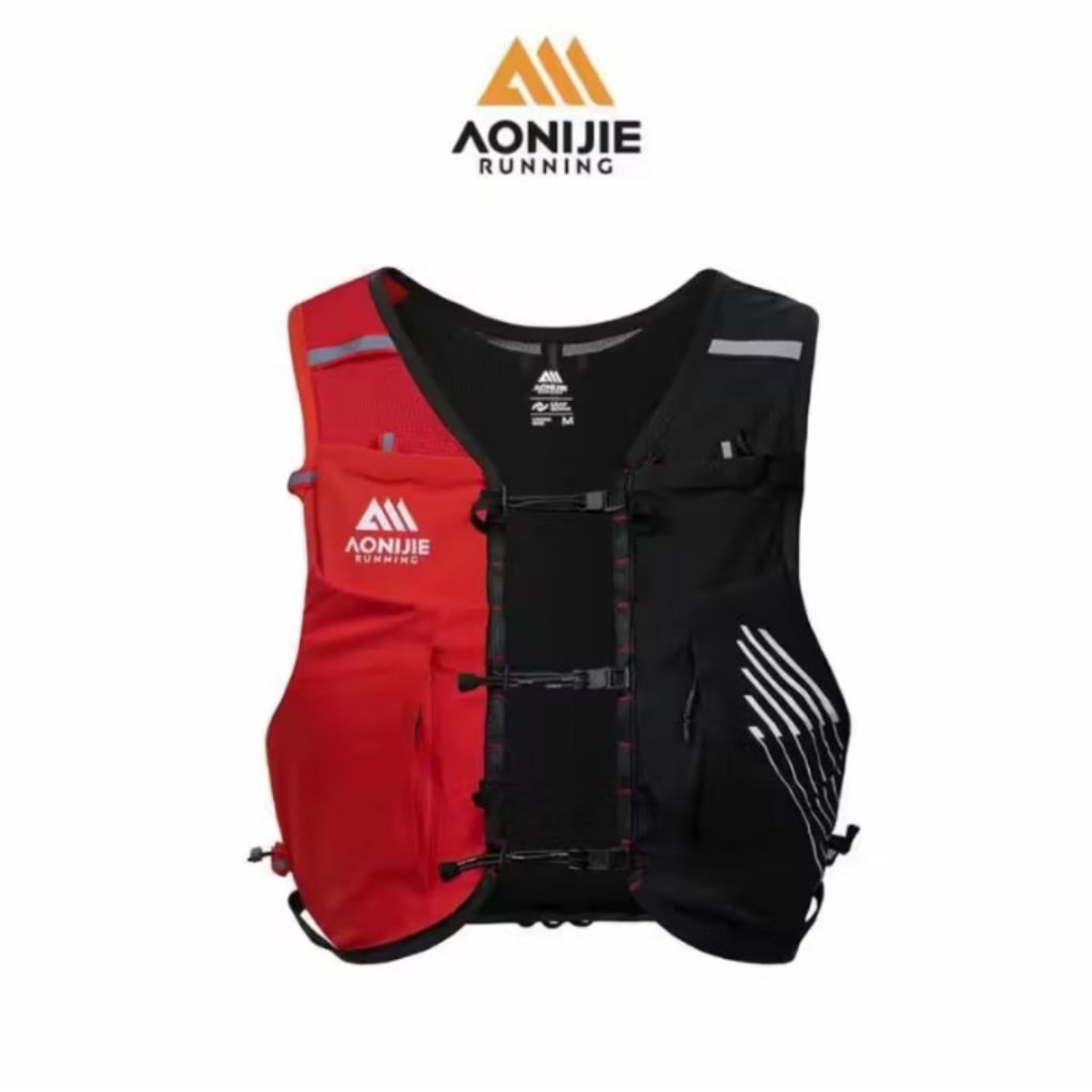hydropack aonijie C9116  hydration vest. black red for trail running ultra trail running ultra marat