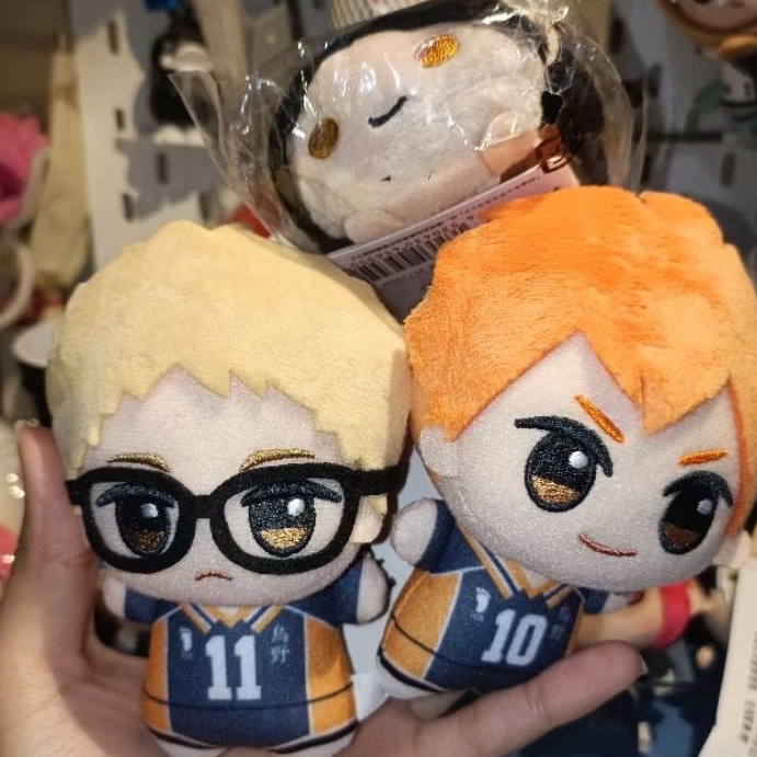 official boneka haikyuu chibigurumi hinata, chibigurumi tsukishima, noru kenma
