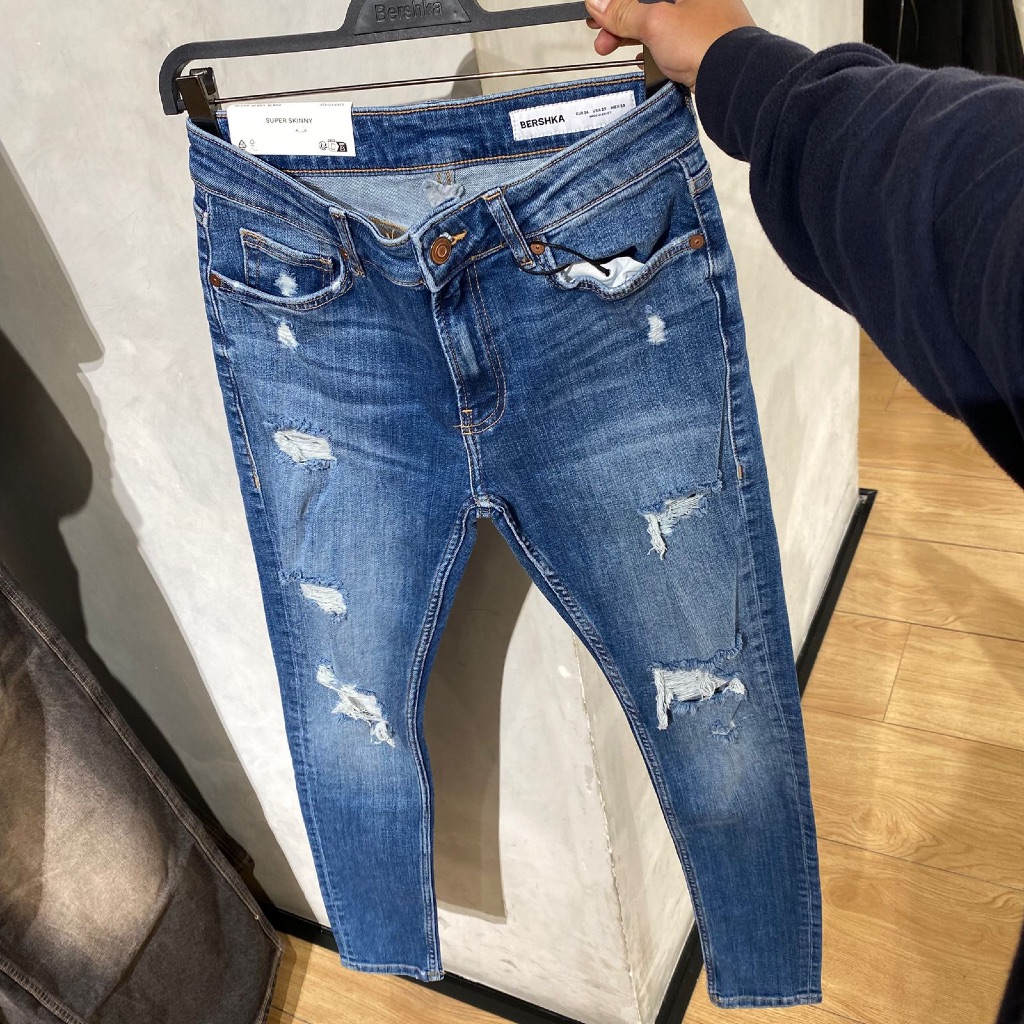 Jastipp. Super Skinny Ripped Jeans Bershka (MAN) BSET SELLER