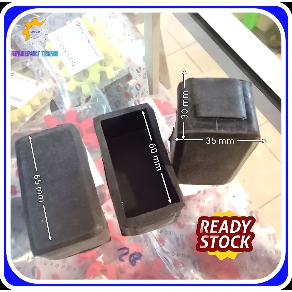 Karet Pengaman Besi Hollow 6×3/ Karet Kotak Hollow/ Sarung Hollow