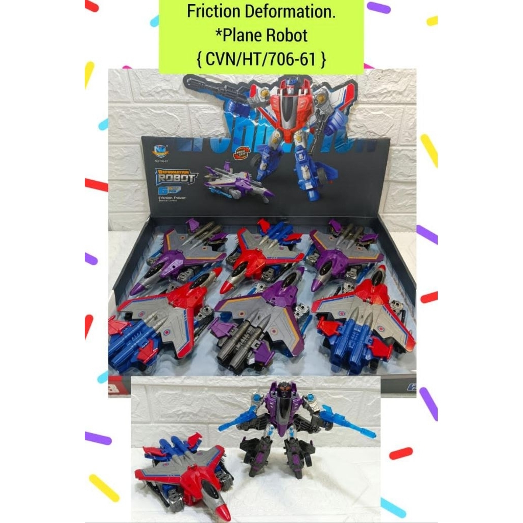 Mainan Pesawat Jet Robot Transform