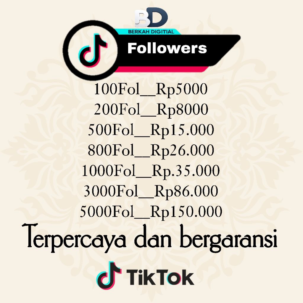 followers tiktok aktif permanen