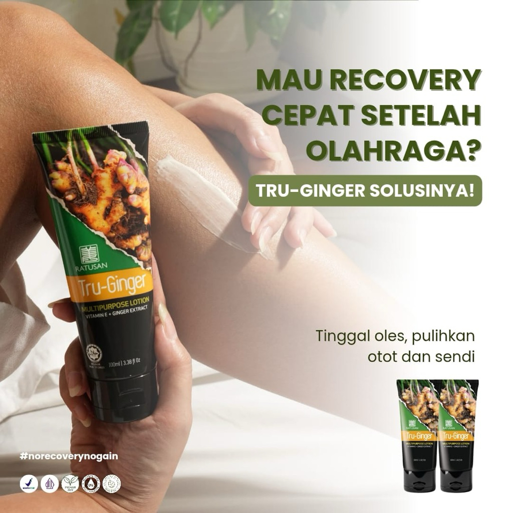 Tru Ginger Recovery Lotion 100ml  ( Sport Recovery Lotion | Sport Lotion | Recovery Lotion | Natural