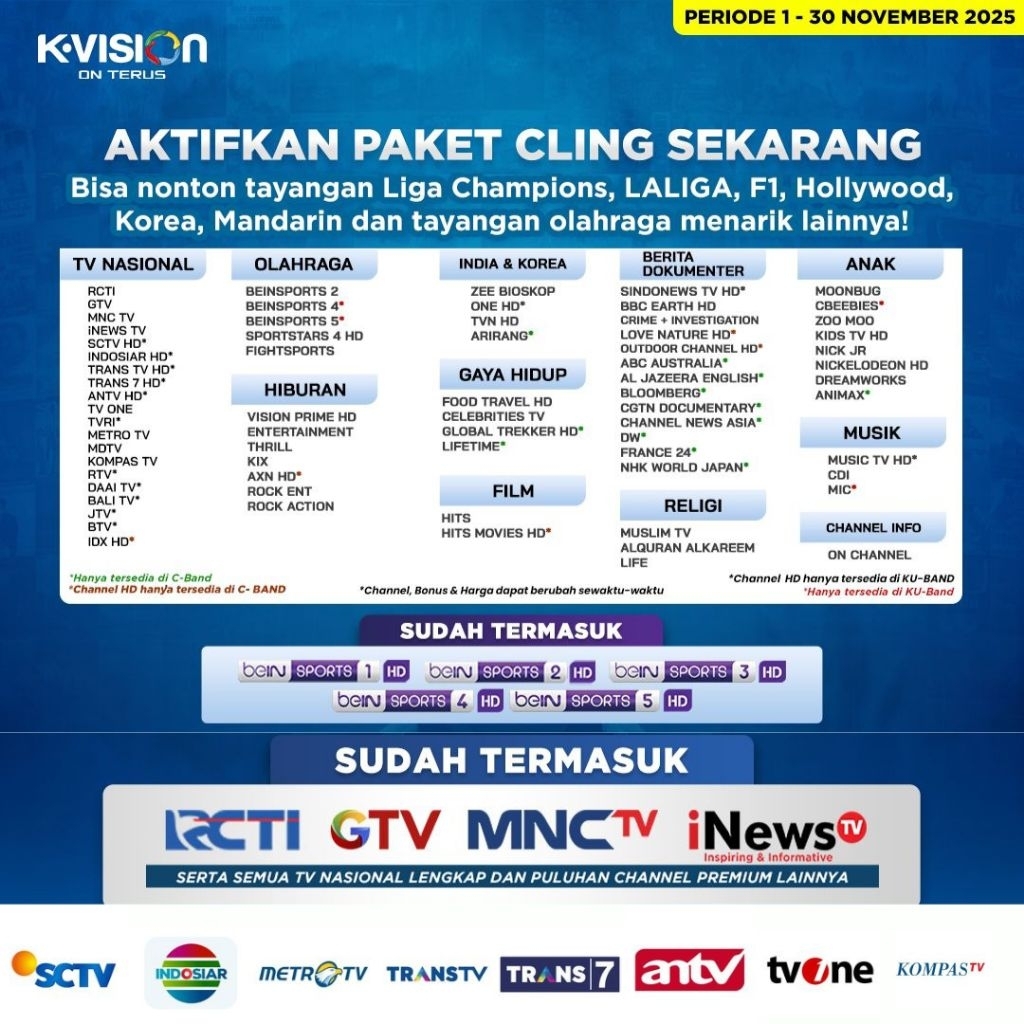 K Vision Paket Cling 6 bln