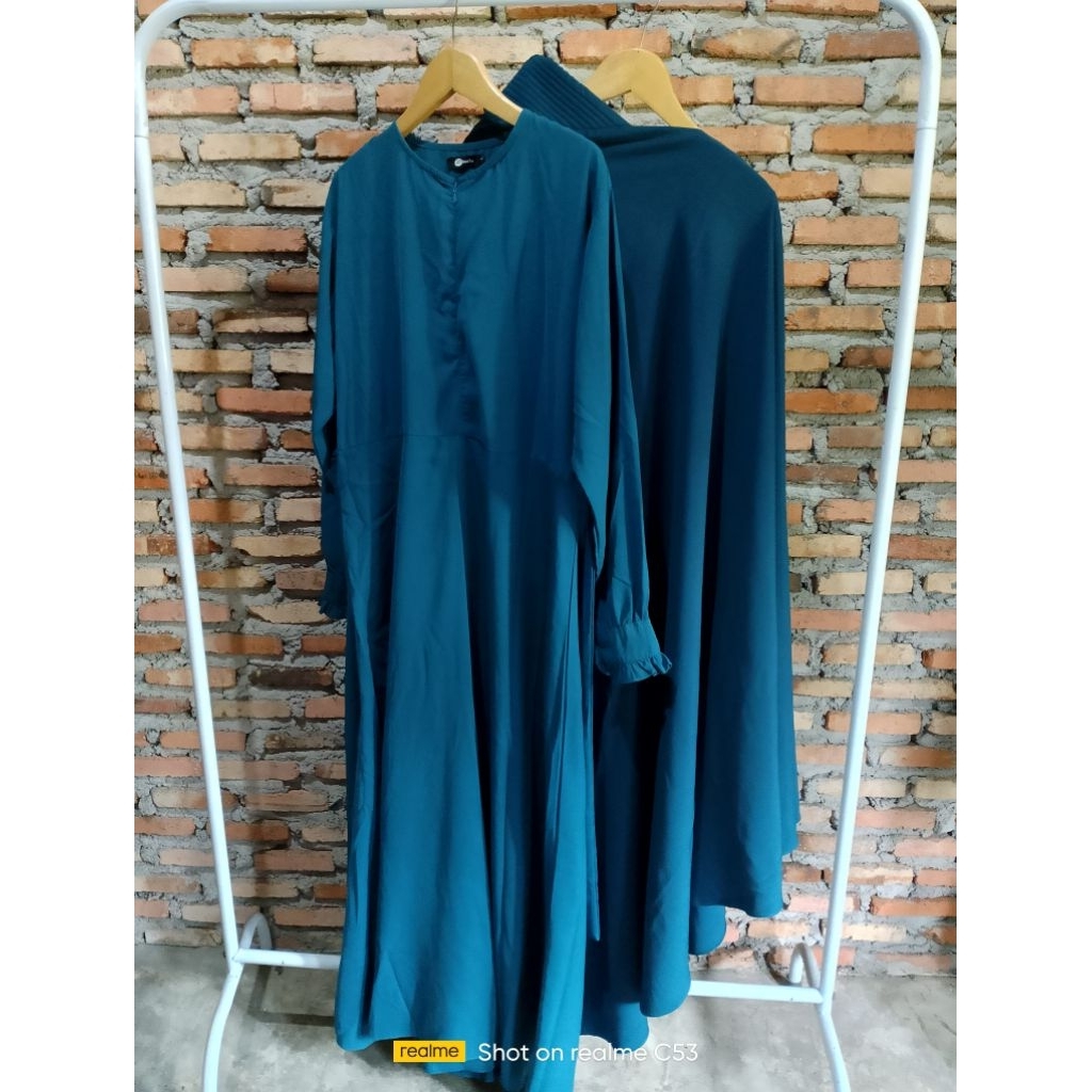 pl gamis set Khimar wofis