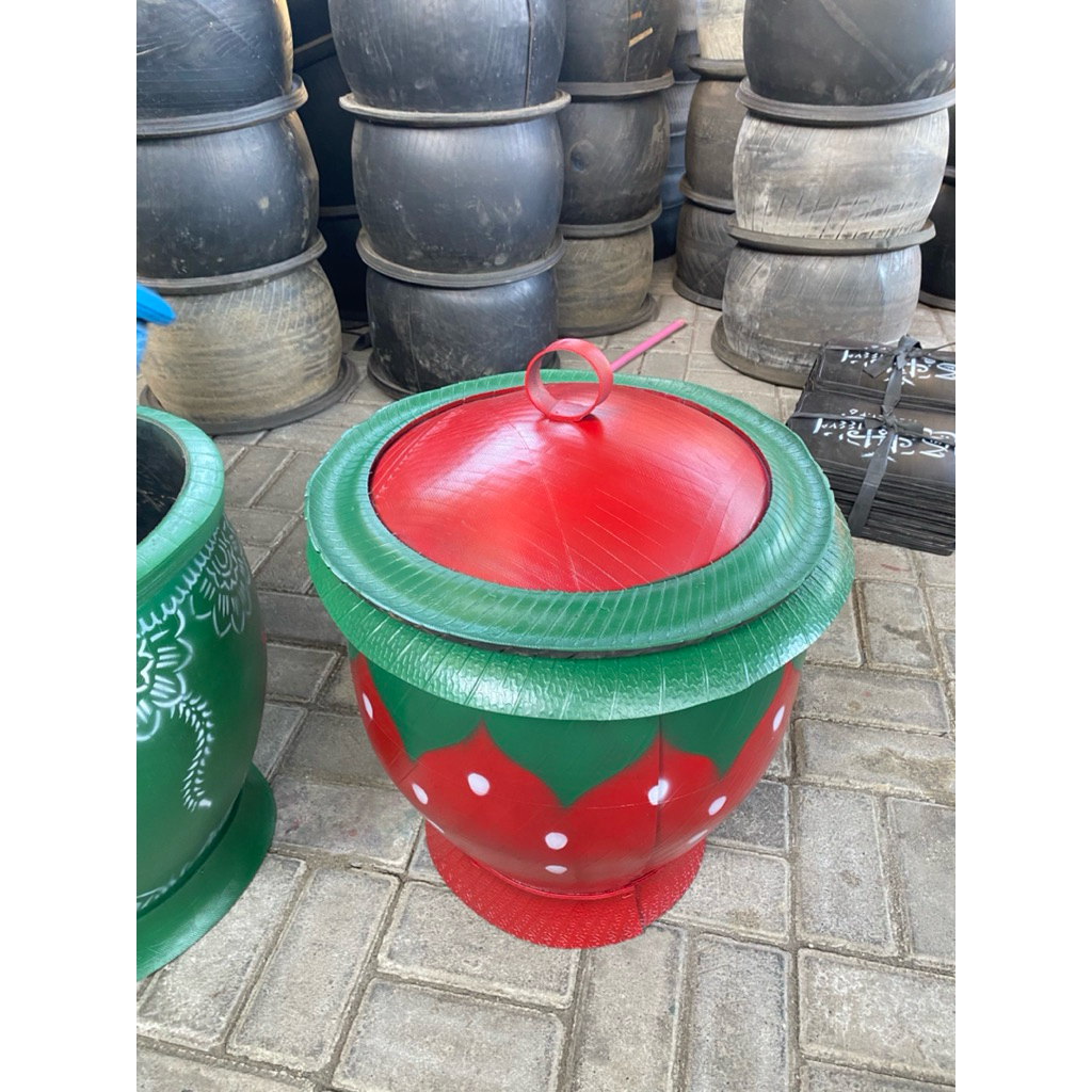 (BISA COD) Bak Sampah Karet Ban Tempat Sampah Karet Ban Tong Sampah Karet Ban Berkualitas