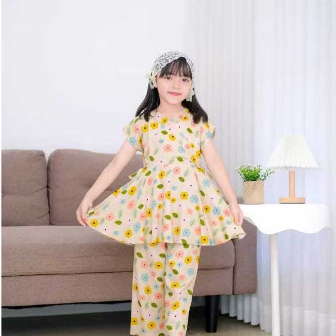 Set Kimono Anak Alula/Piyama Anak Perempuan 1-10 Tahun baju anak sehari hari baju tidur nyaman anak 