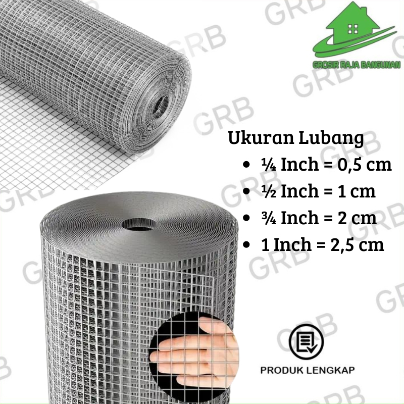 KAWAT LOKET GALVANIS / KAWAT KANDANG / KAWAT RAM / WIREMESH KAWAT AYAKAN KANDANG BURUNG BWG (PUTIH)