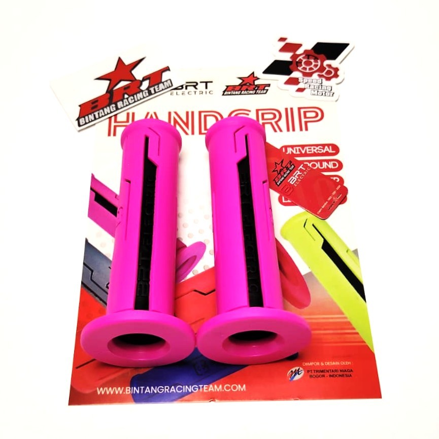 HAND GRIP KARET HANDGRIP BRT HANDFAT SARUNG STANG UNIVERSAL MOTOR MATIC TRAIL HANDLE GRIP PINK