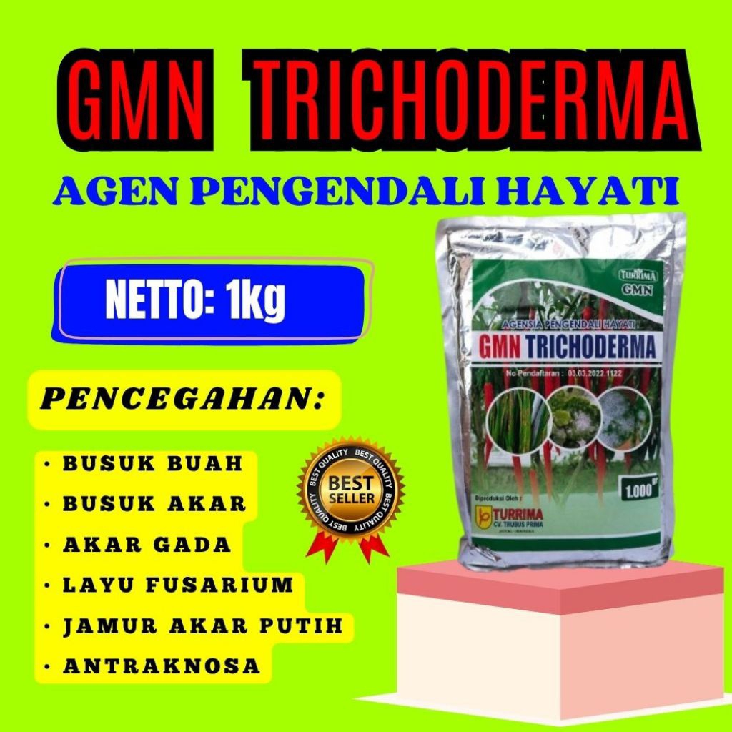 PALING LARIS  GMN Trichoderma Bubuk GMN Trichoderma Bahan Aktif Isi 1kg