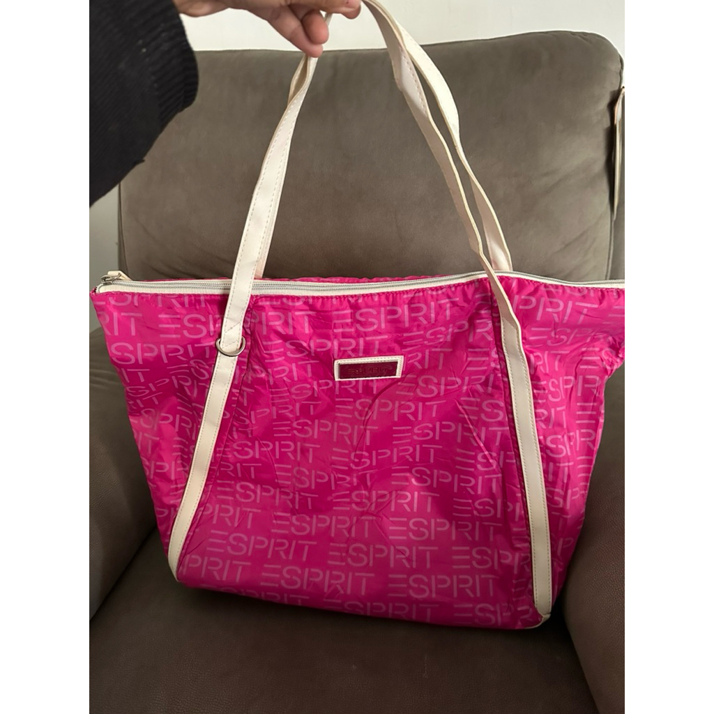 ESPRIT TOTE BAG PINK ORIGINAL PRELOVED