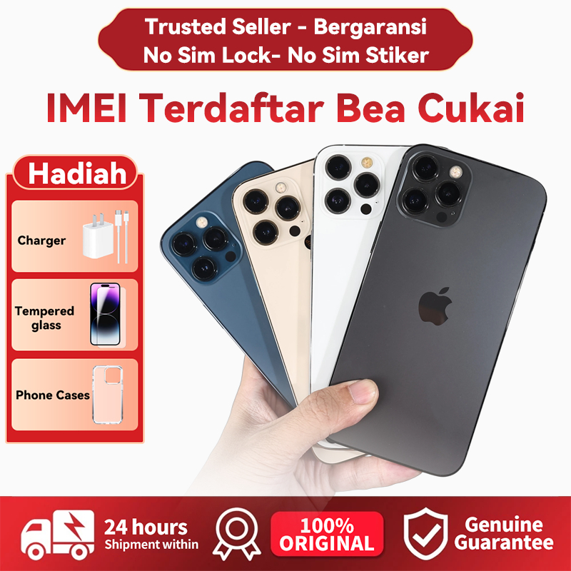 iPhone 12 pro - 12 pro max 128gb 256gb imei terdaftar BC beacukai Lcd Original 100% ip 12 pro / ip 1