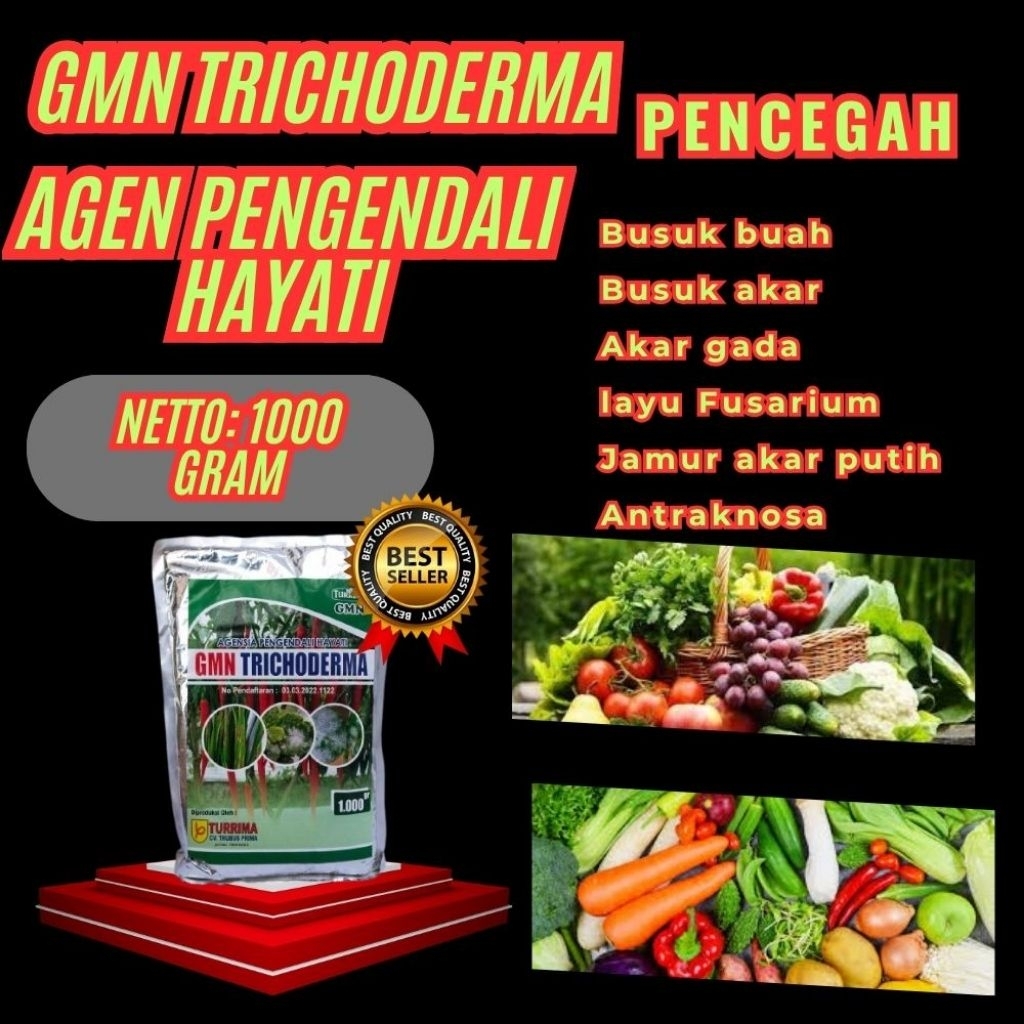 ANTI JAMUR  GMN GMN Trichoderma Alami GMN GMN Trichoderma Atriviride Isi 1kg